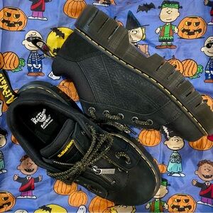 DR. MARTENS RARE WOODARD TUMBLED NUBUCK LEATHER ZIP SHOES